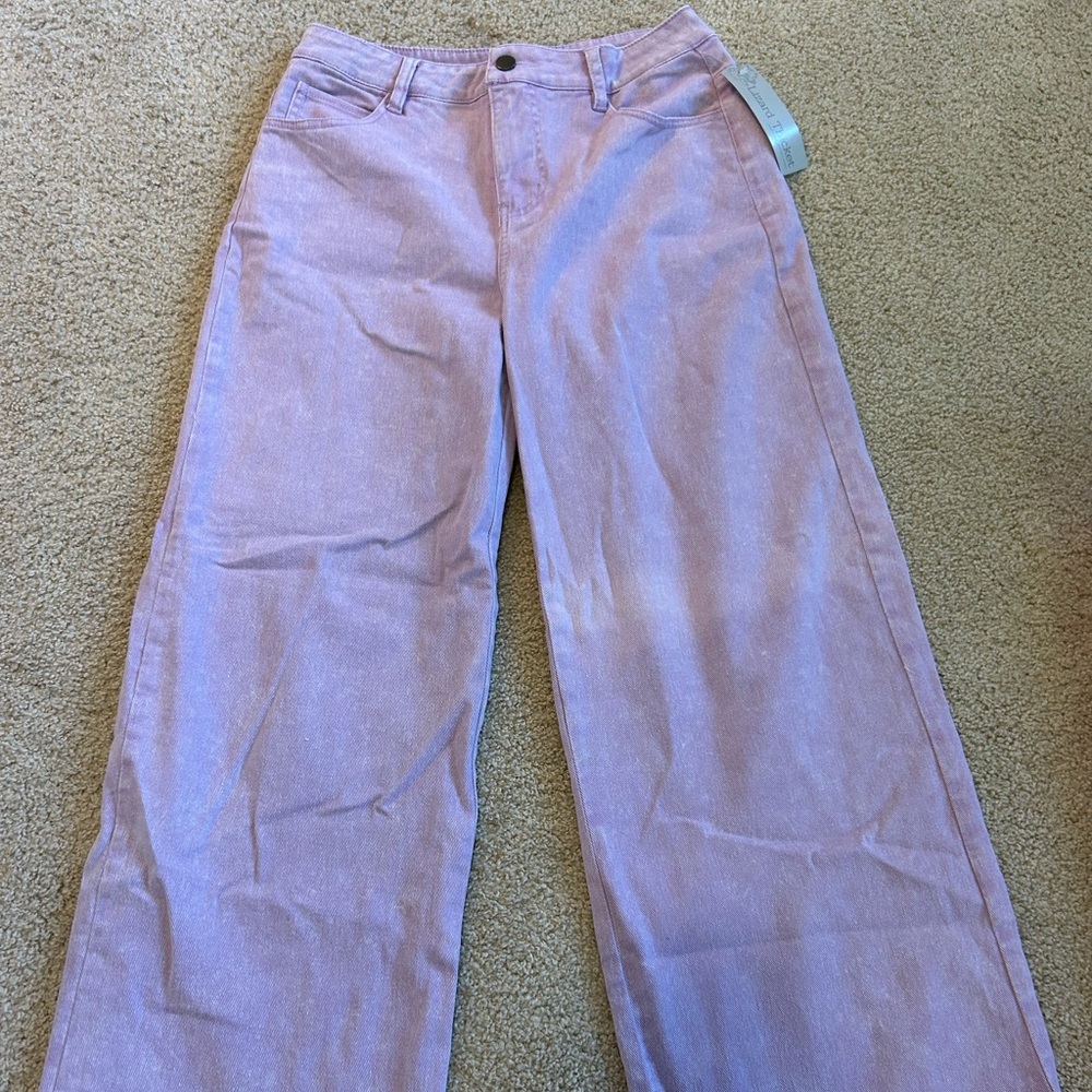 Stylish Purple Wide-Leg Jeans